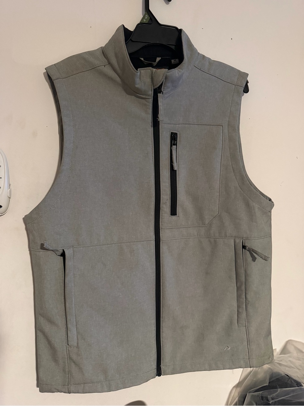 Ridgecut Toughwear Mens Softshell Fleece Lined Work Vest Gray Size Medium M